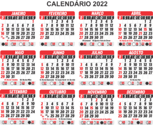 Base Calendário 2022 para Imprimir