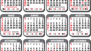 Calendário 2022 Akatsuki Moldura em PNG - Imagem Legal