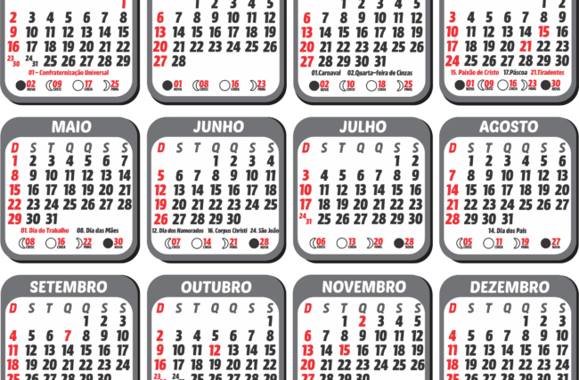 Calendário 2022 Akatsuki Moldura em PNG - Imagem Legal