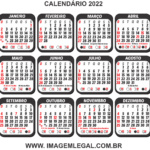 Base Calendário 2022 para Imprimir