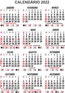 Grade Calendário 2022 Simples