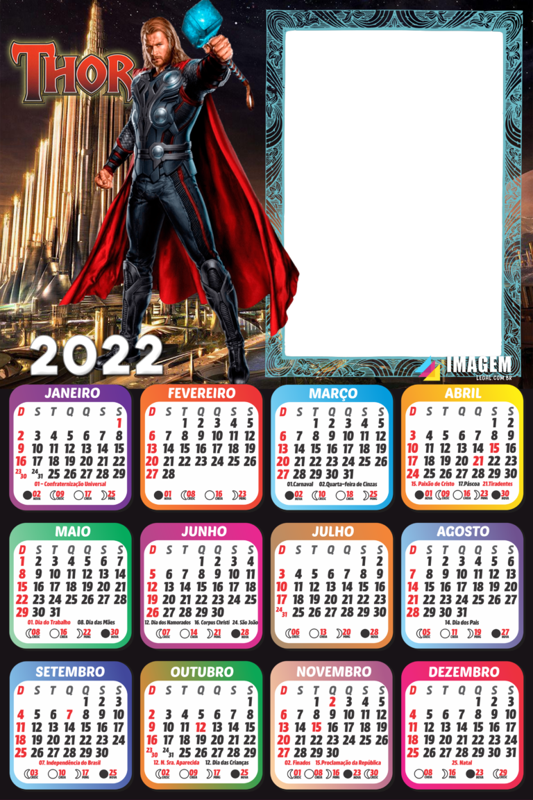 Foto Montagem Grátis Calendário 2022 Thor Imagem Legal