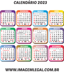 Calendário 2023 Grátis para Baixar em PNG - Imagem Legal