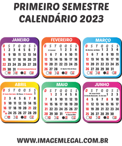 Calendário Abril 2023 com Feriados para Imprimir, em formato PNG
