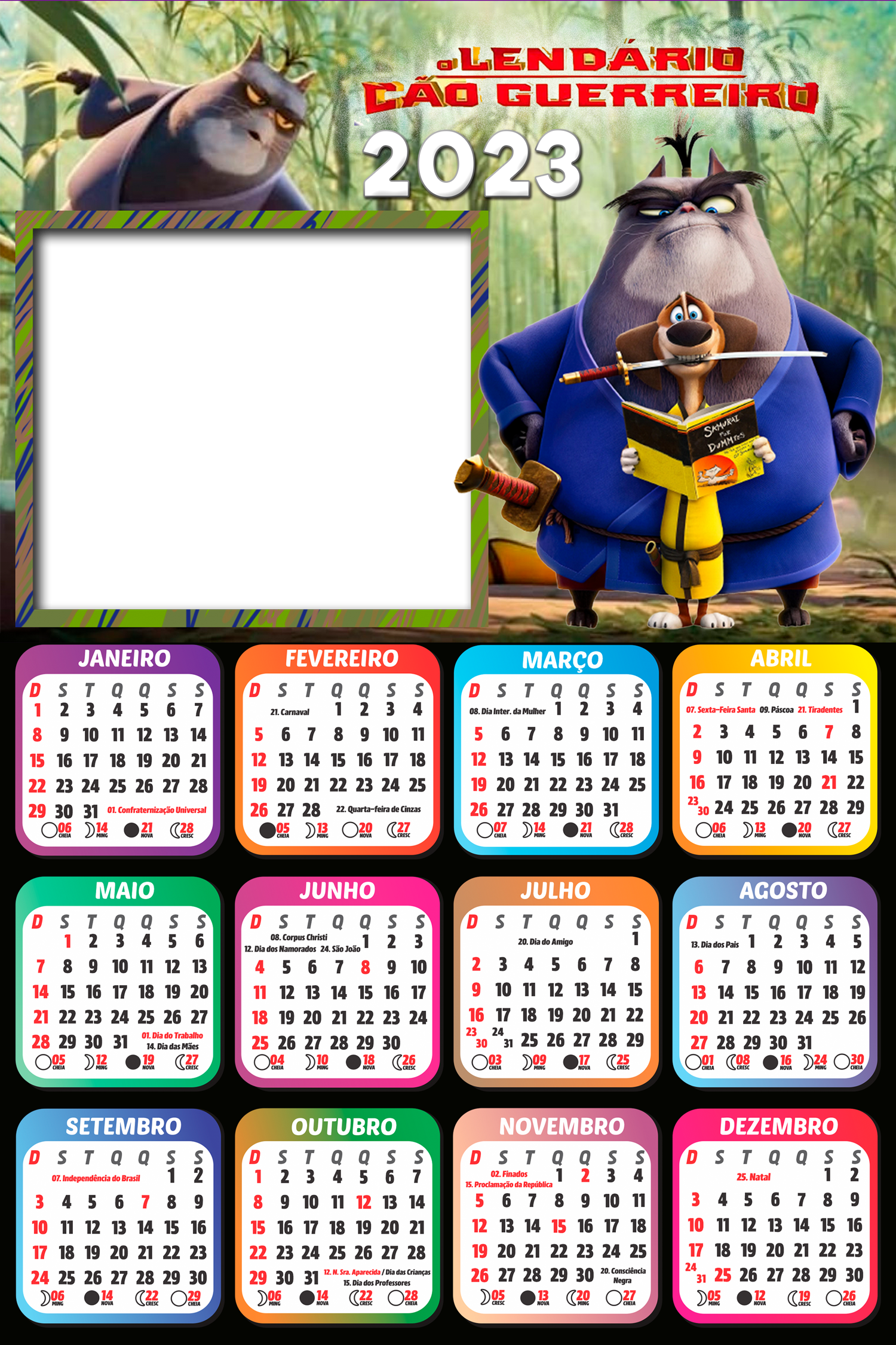 Moldura Calendário 2024 Zootopia PNG - Imagem Legal