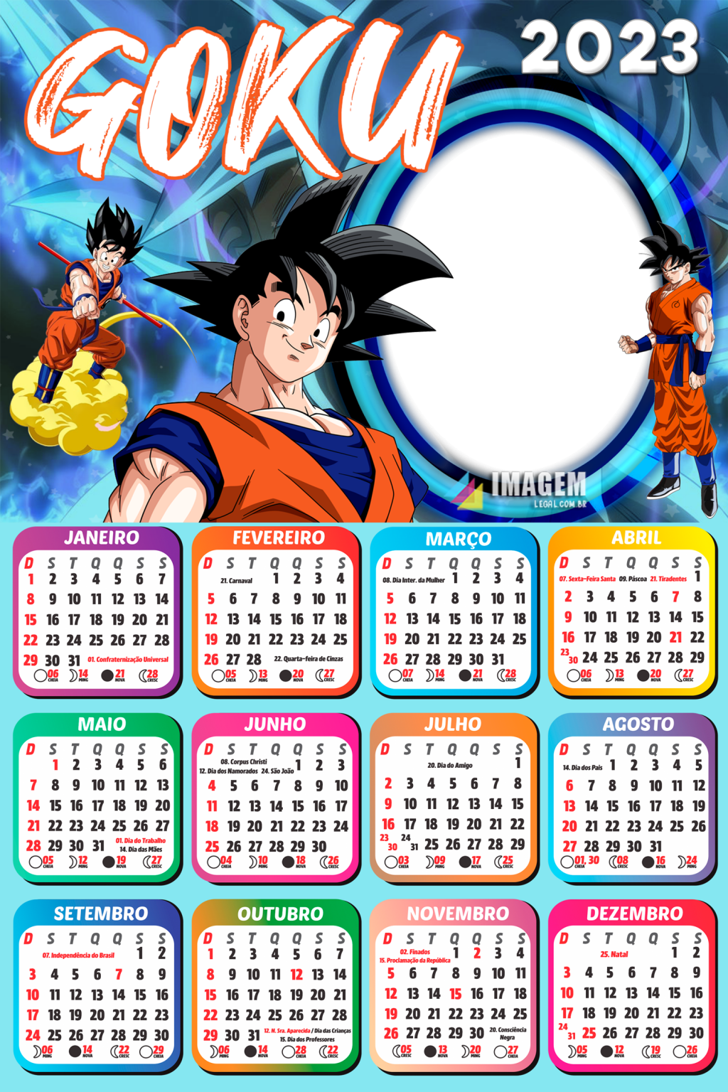Moldura PNG Calend rio 2023 Goku Dragon Ball Imagem Legal Moldura PNG Calend rio 2023 Goku Dragon Ball Imagem Legal