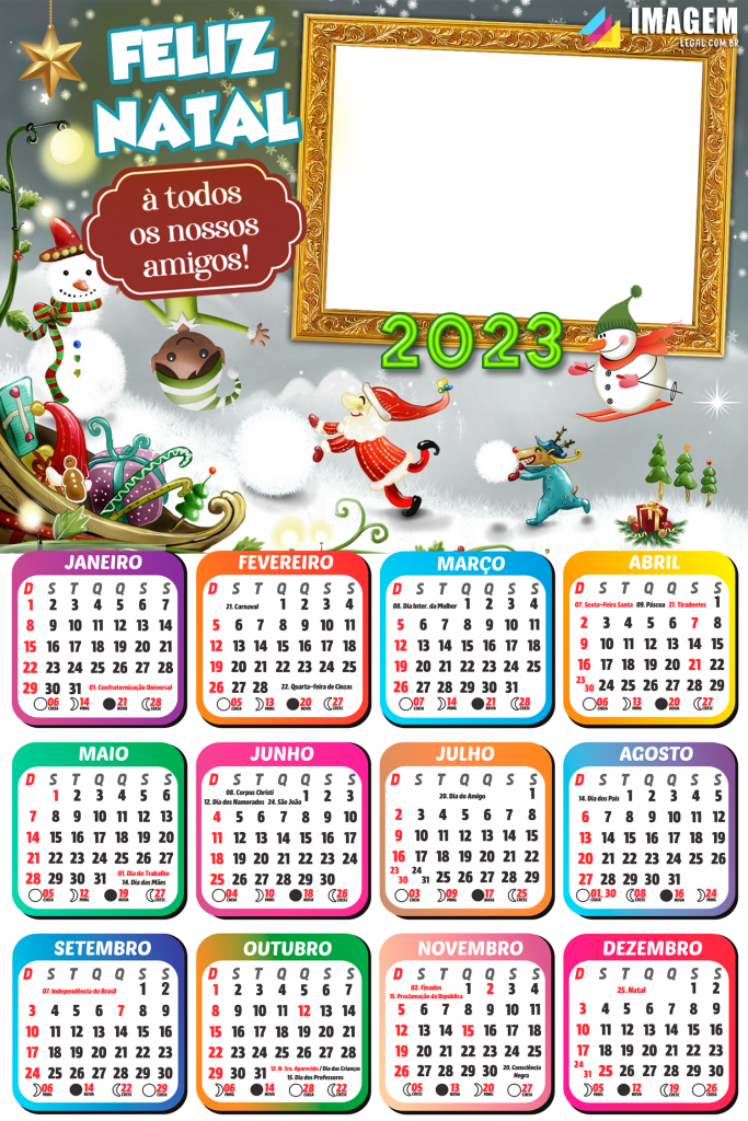 Png Grátis Calendário 2023 Feliz Natal Para Nossos Amigos Imagem Legal