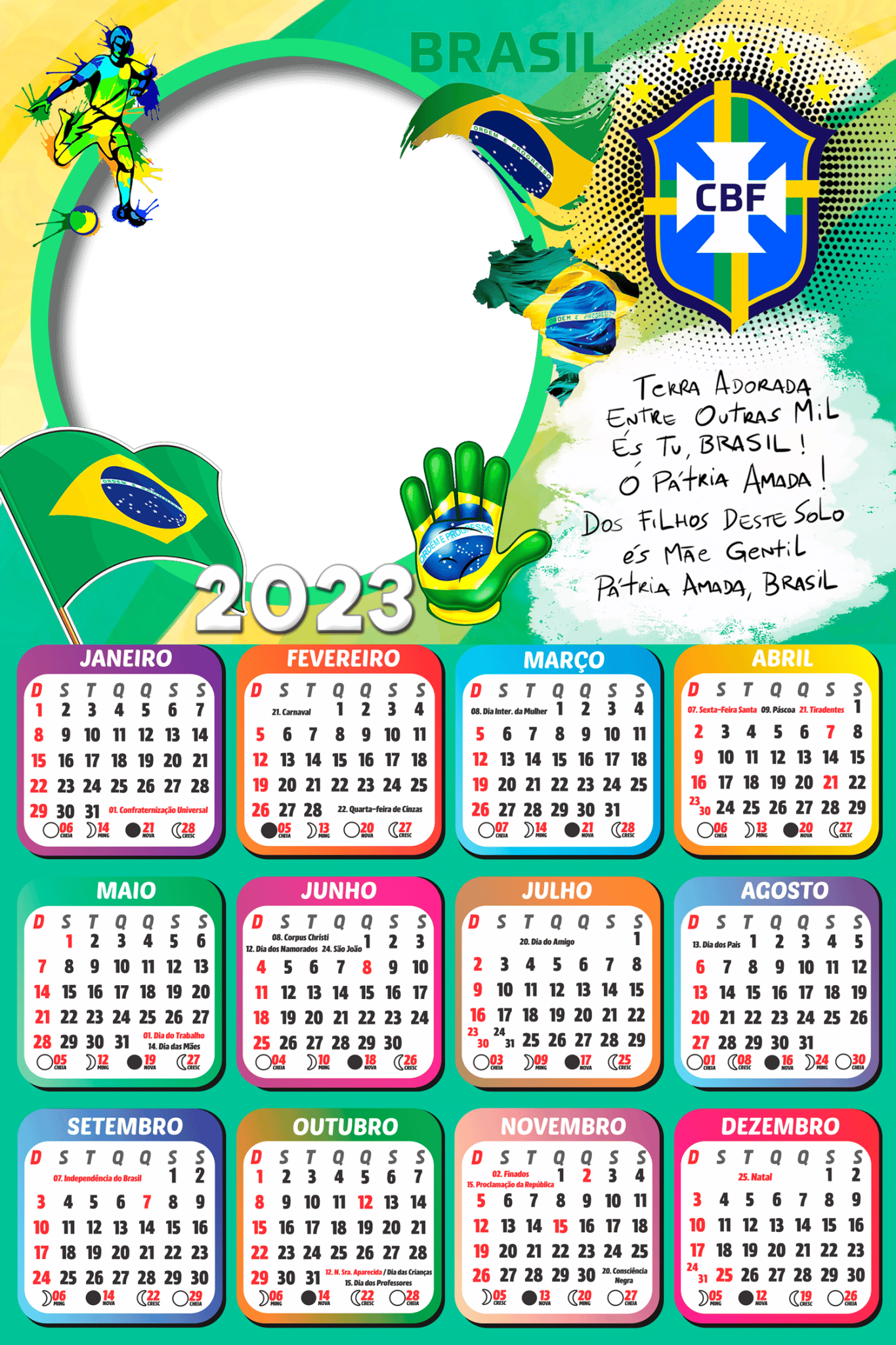 Calendário 2023 Jogos do Brasil Copa do Mundo Catar PNG - Imagem Legal