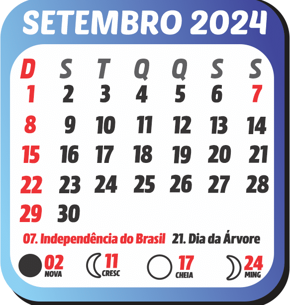 Setembro 2024 Calendário Imagem Legal
