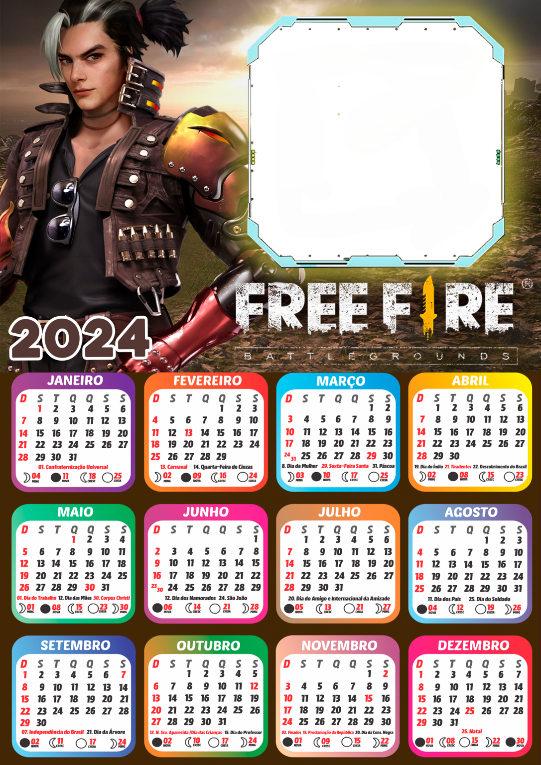 Moldura PNG Jogo Fire Free - Imagem Legal