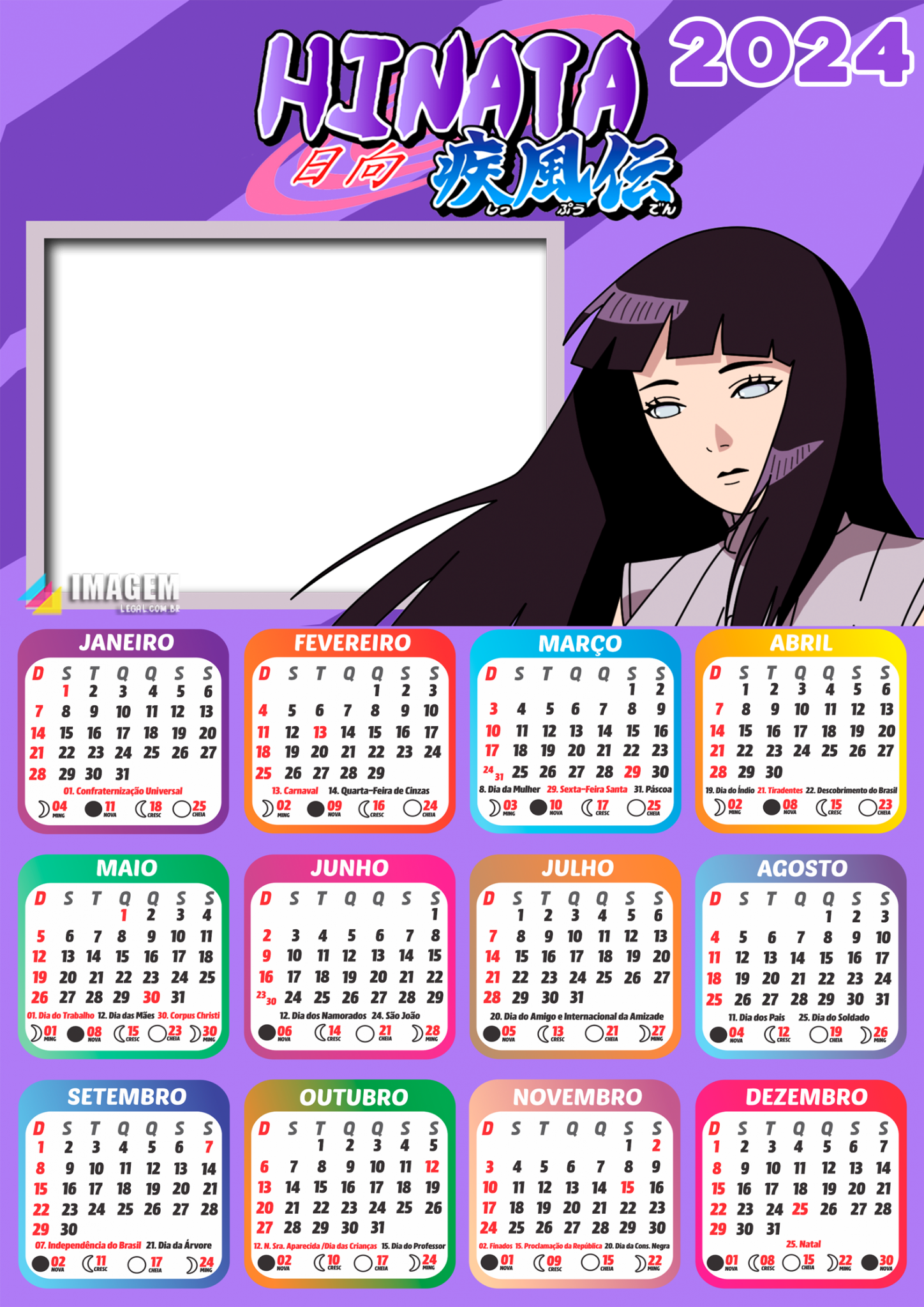 Calendario Naruto 2023  Calendário, Anime, Escola