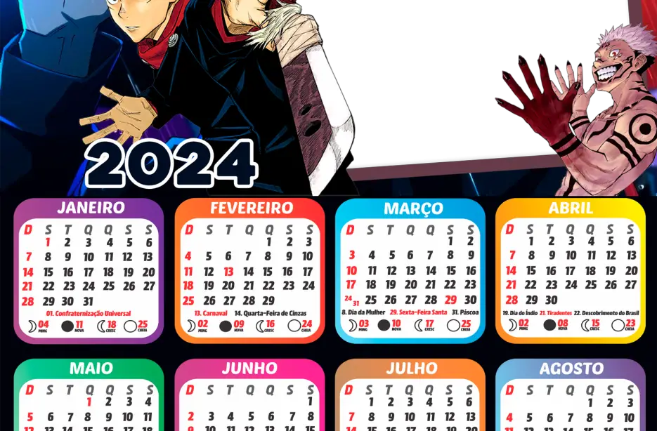 Calendário anime de páscoa 2023
