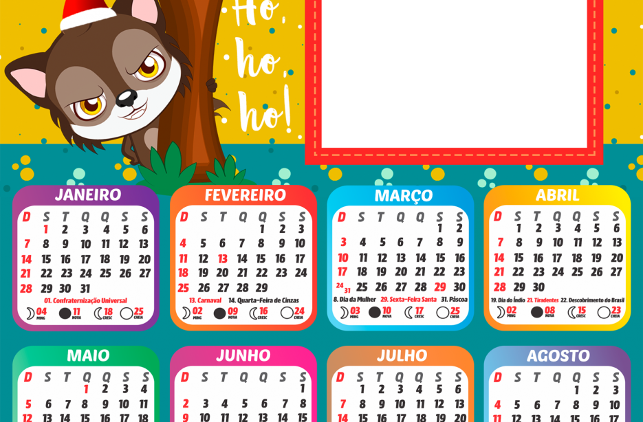 Calendário Gatinha Marie 2024 Moldura PNG - Digital Grátis