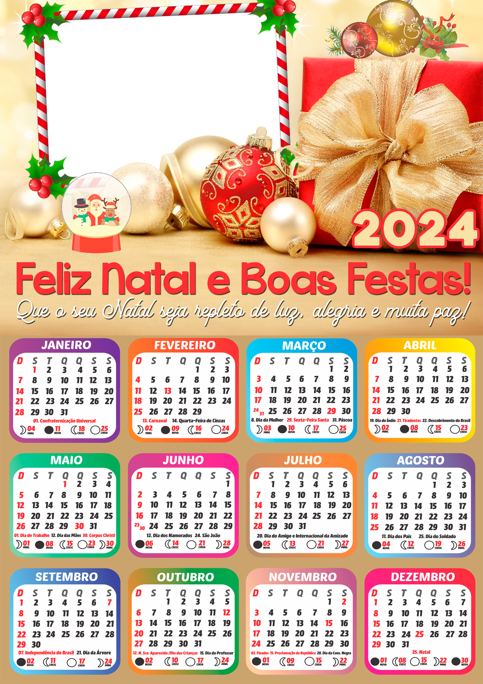 Moldura De Natal Noel Imprimir[1] - Fazer Um Convite De Natal, HD