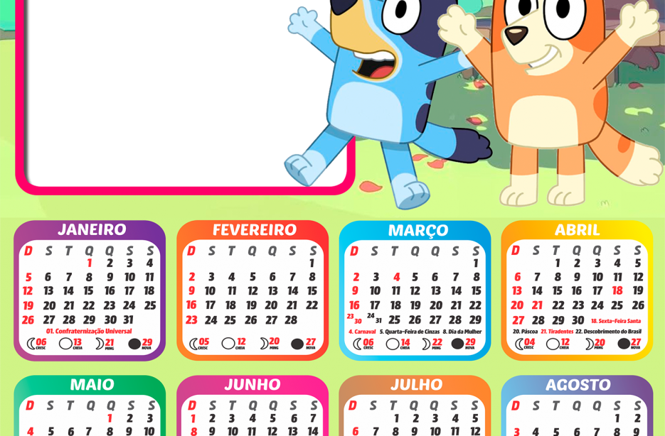 Calendar 2025 Bluey Wynne Karlotte
