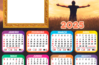 Calendários Religiosos 2025 em PNG para criar Montagens com suas Fotos