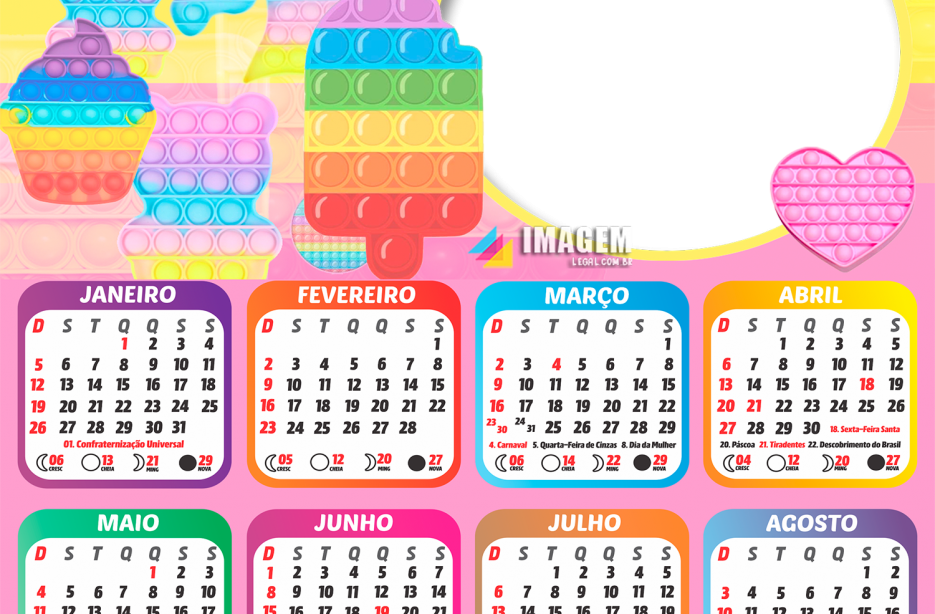 Calendário 2025 McDonalds PNG Imagem Legal