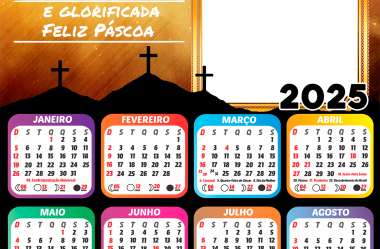 Calendário 2025 para Colagem de Foto de Temas Diversos
