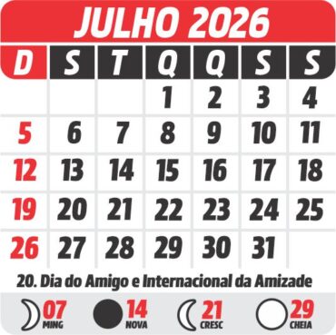 Calend rio 2026 Julho Para Imprimir Imagem Legal