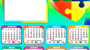 Calendário 2026 Enquanto houver amor não haverá diferença