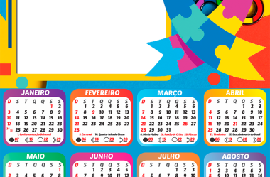 Foto em Calendário 2027 Autismo: modelo personalizado para imprimir