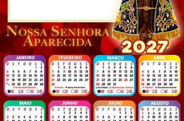 Calendário Religioso 2027 Grátis: Baixe em PNG e Faça a Montagem